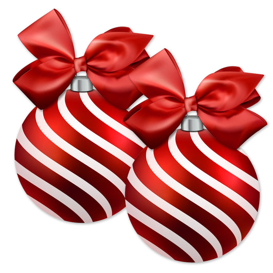 Decorations for Screen Windows & Doors (Set of 2) - (Small) Stripes Ornament