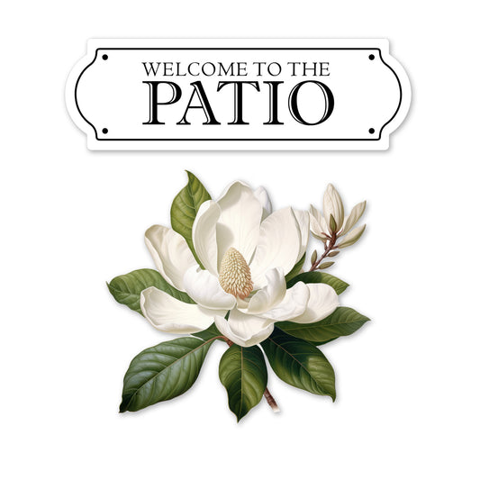 2 Pcs Premium Decals for Glass Doors & Windows (Double-Sided for Glass Only) - Patio + Magnolia