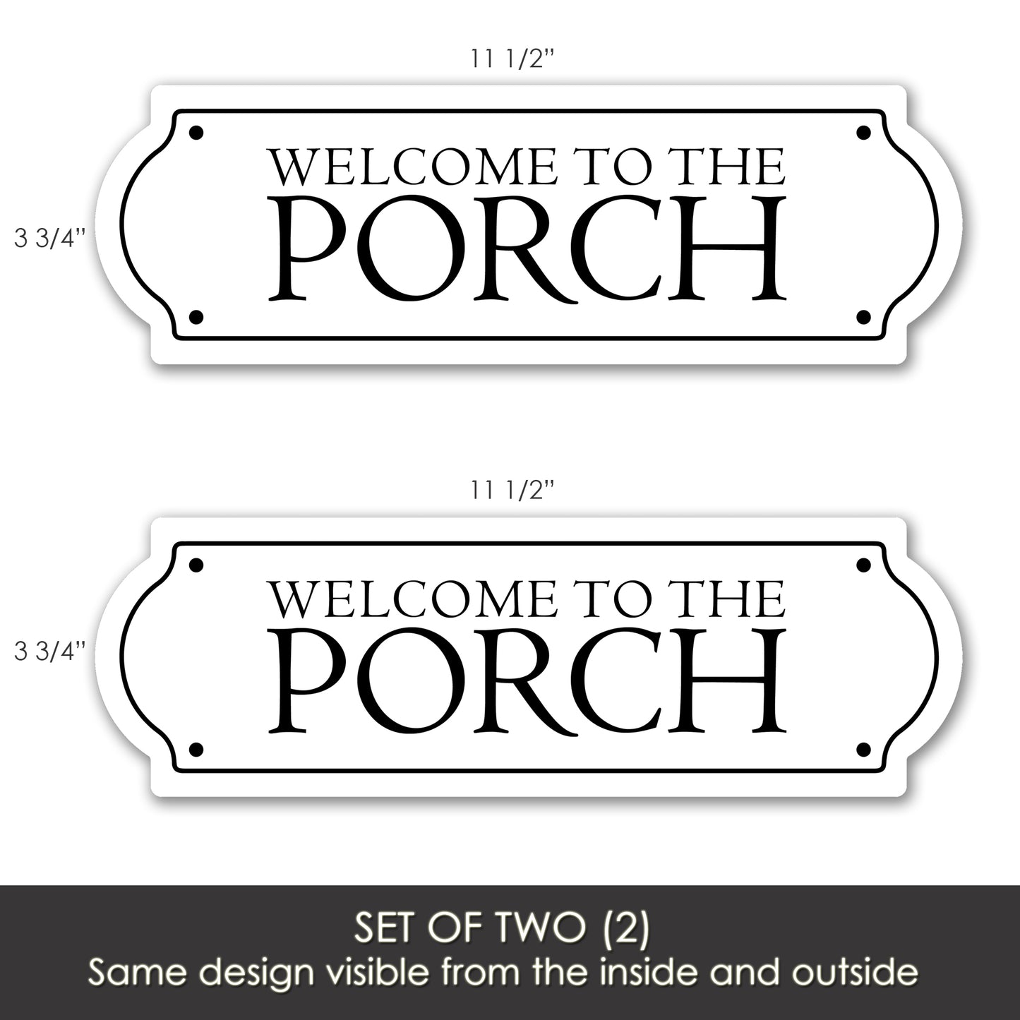 Decorations for Screen Windows & Doors (Set of 2) - Porch