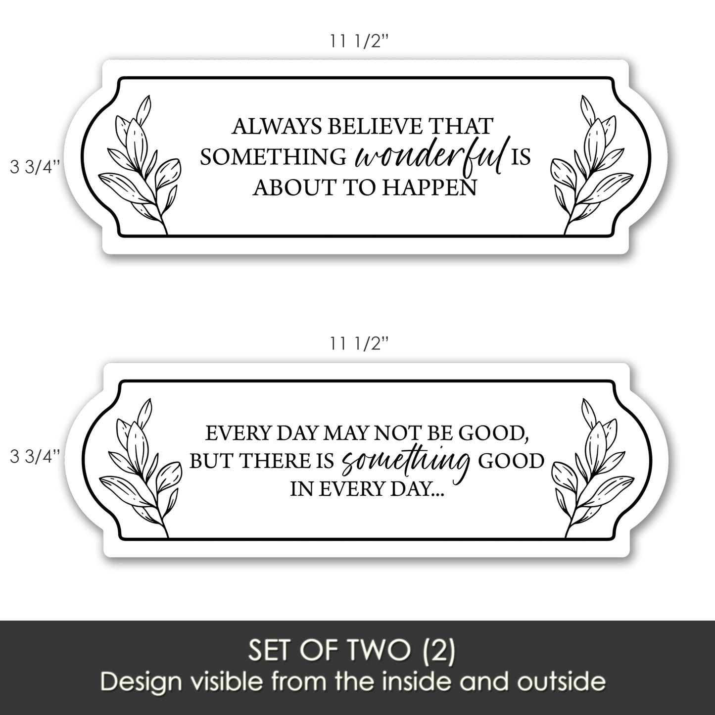 Decorations for Screen Windows & Doors (Set of 2) - Positive Thoughts