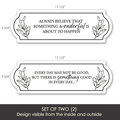 Decorations for Screen Windows & Doors (Set of 2) - Positive Thoughts