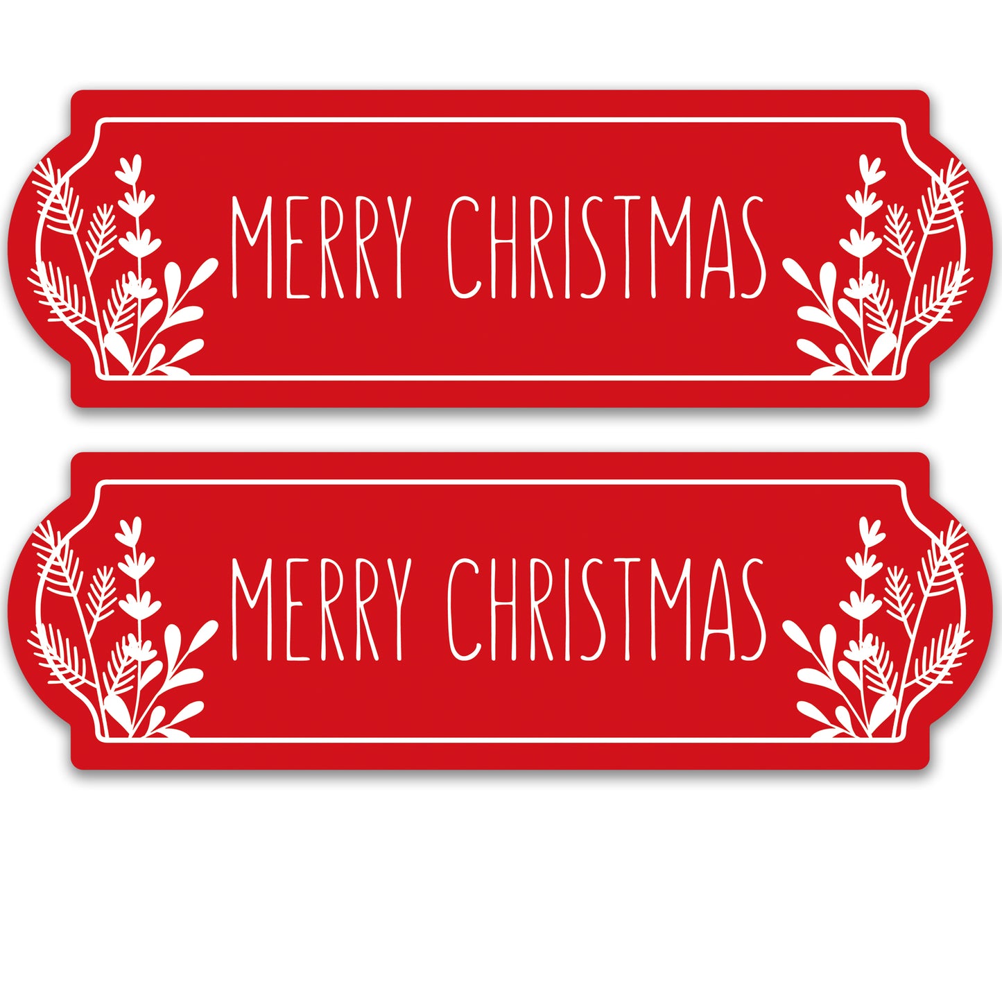 Decorations for Screen Windows & Doors (Set of 2) - Red Christmas