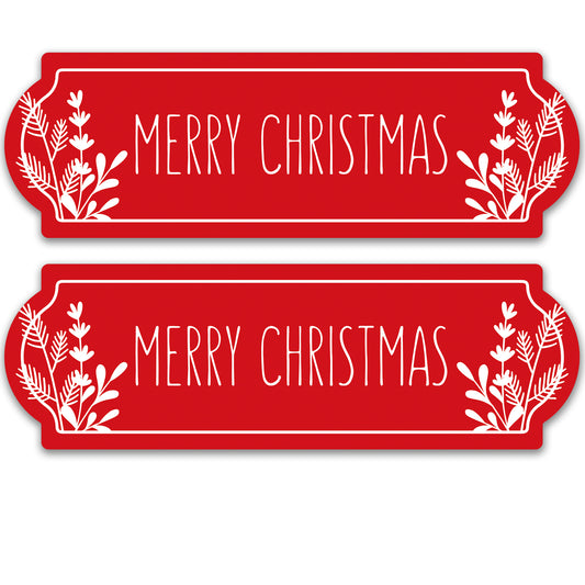 Decorations for Screen Windows & Doors (Set of 2) - Red Christmas