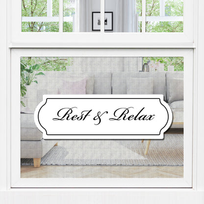 Decorations for Screen Windows & Doors (Set of 2) - Rest and Relax