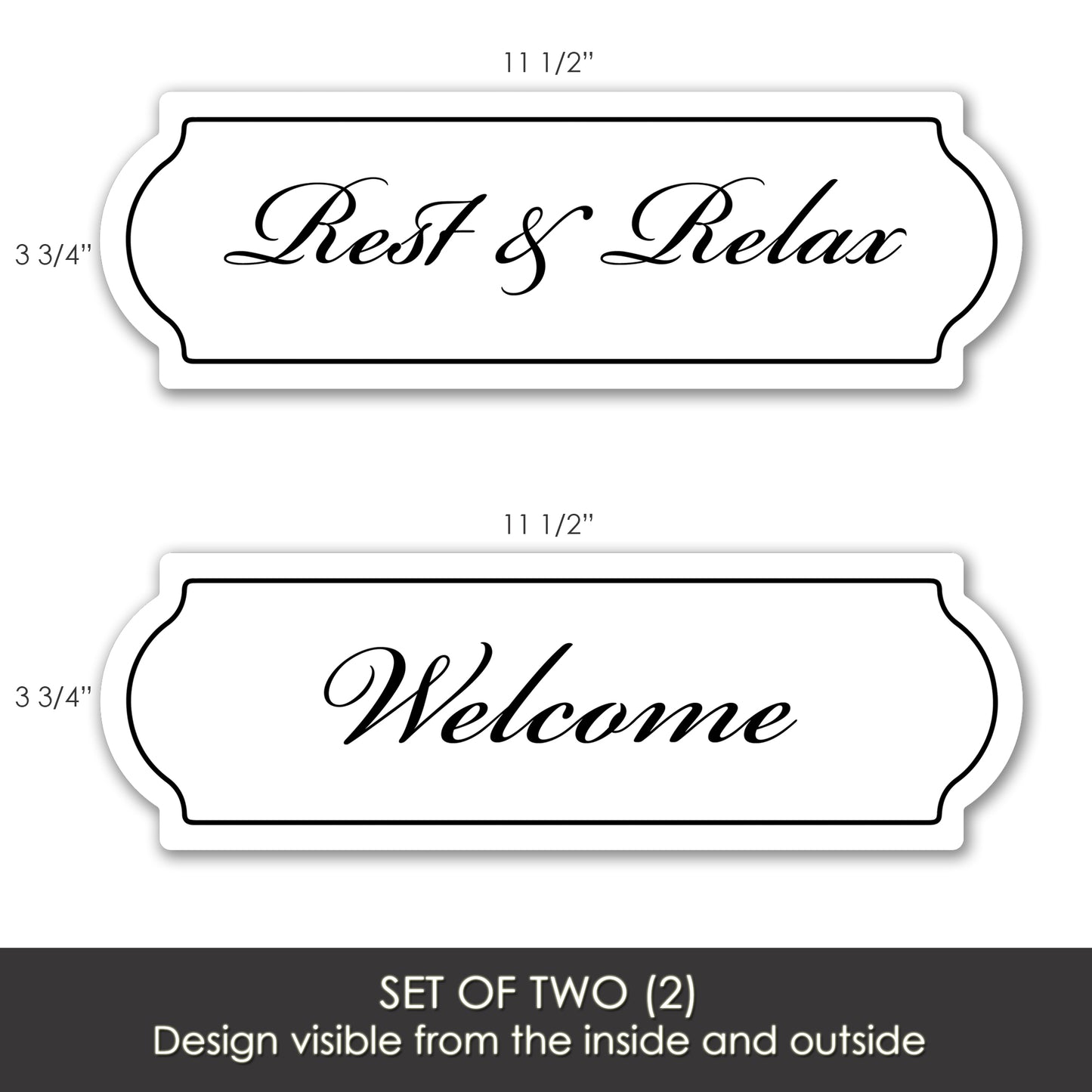 Decorations for Screen Windows & Doors (Set of 2) - Rest and Relax