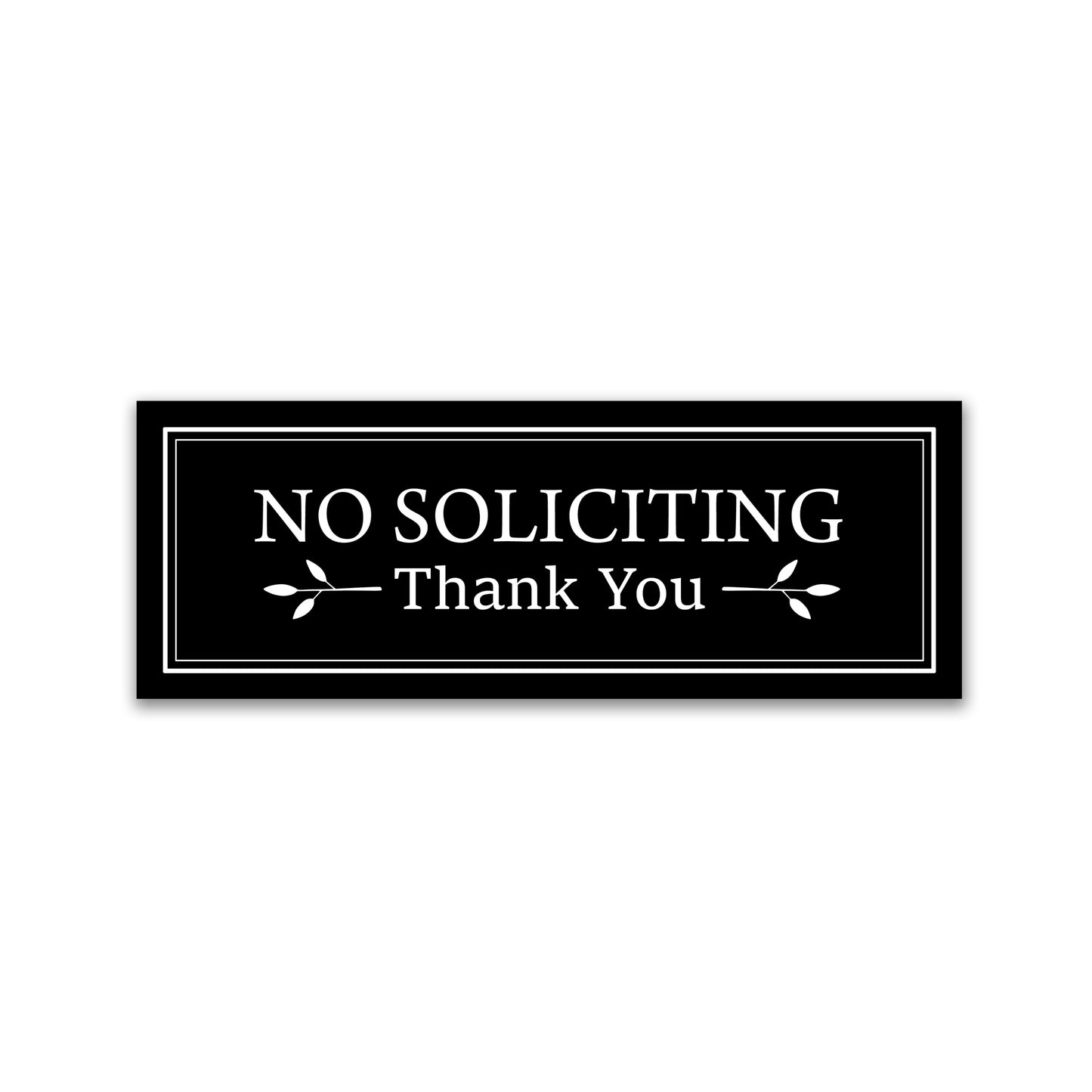 Decorations for Screen Windows & Doors (Set of 2) - (Small) No Soliciting