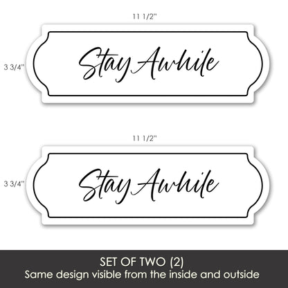 Decorations for Screen Windows & Doors (Set of 2) - Stay Awhile