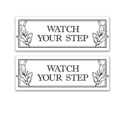 Decorations for Screen Windows & Doors (Set of 2) - (Small) Watch Your Step