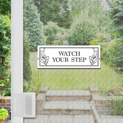 Decorations for Screen Windows & Doors (Set of 2) - (Small) Watch Your Step