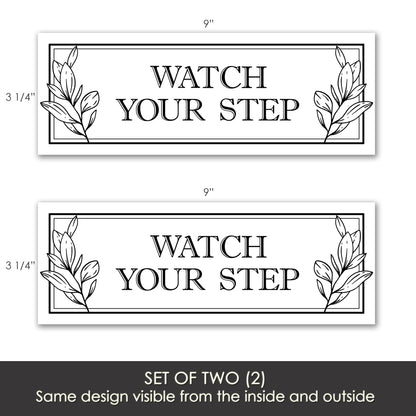 Decorations for Screen Windows & Doors (Set of 2) - (Small) Watch Your Step