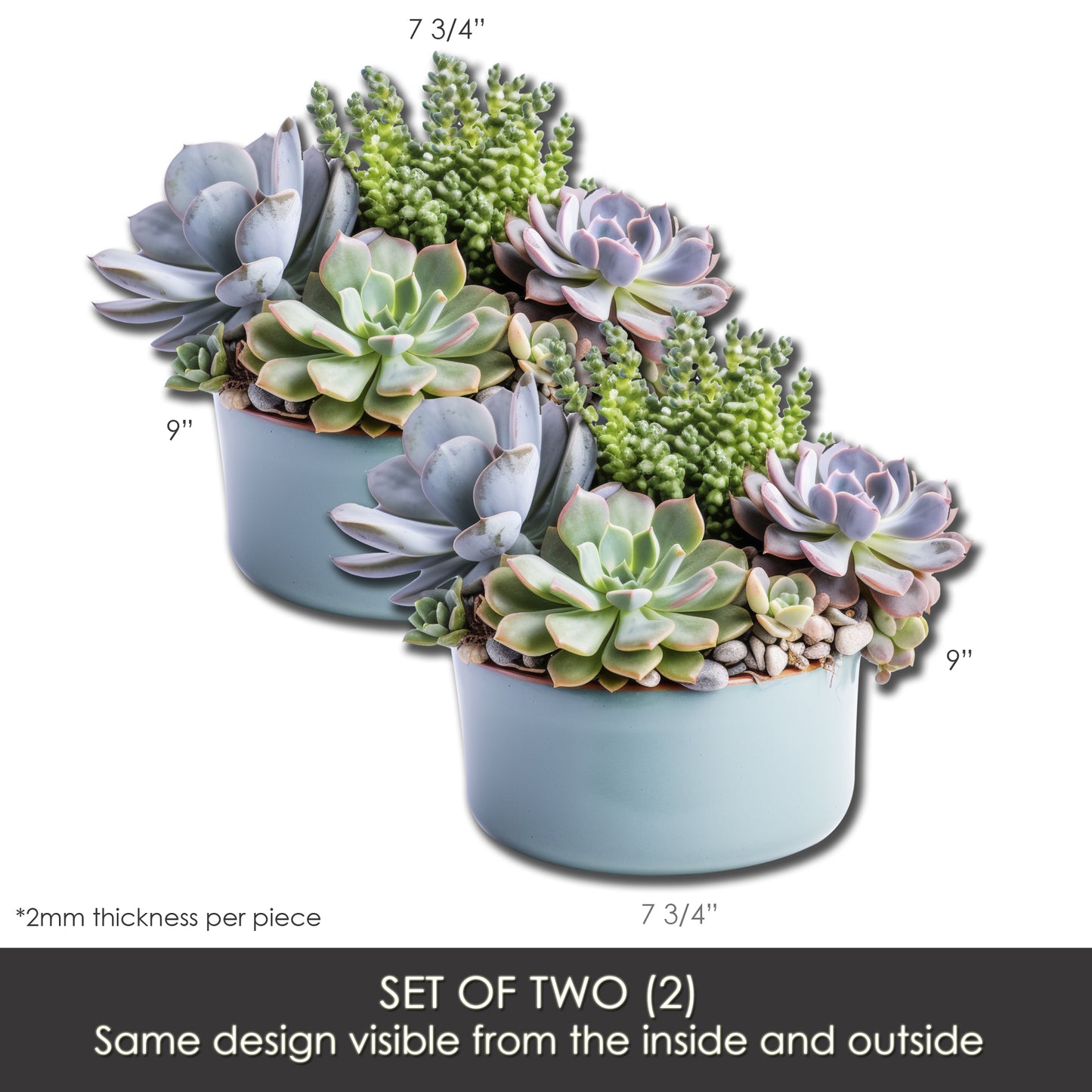 Decorations for Screen Windows & Doors (Set of 2) - (Small) Succulents