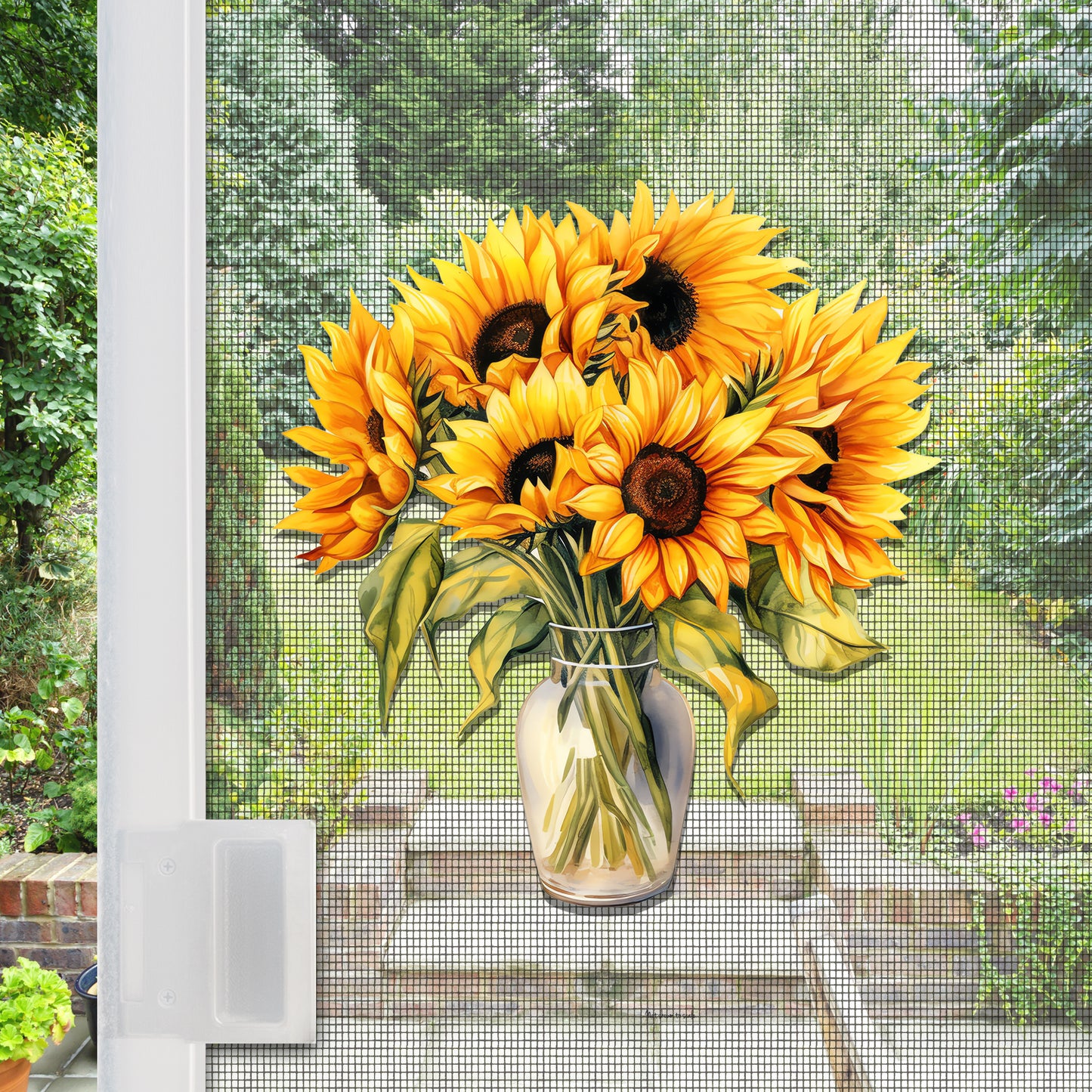 Decorations for Screen Windows & Doors (Set of 2) - (Small) Sunflowers