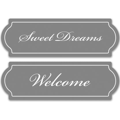 Decorations for Screen Windows & Doors (Set of 2) - Sweet Dreams Grey