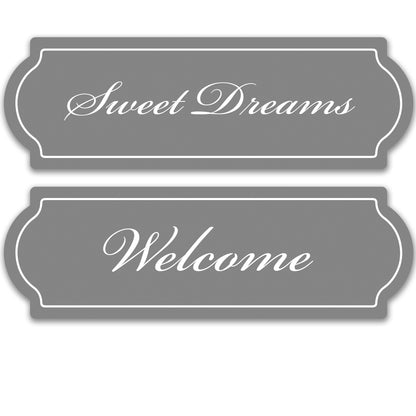 Decorations for Screen Windows & Doors (Set of 2) - Sweet Dreams Grey