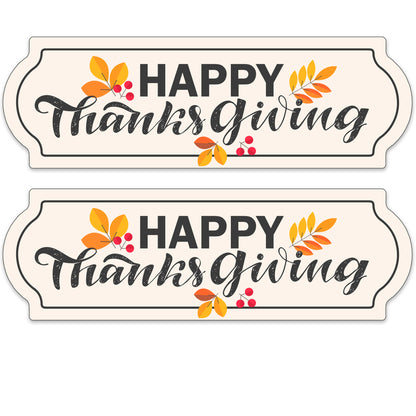 Decorations for Screen Windows & Doors (Set of 2) - Happy Thanksgiving