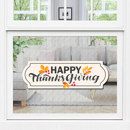 Decorations for Screen Windows & Doors (Set of 2) - Happy Thanksgiving