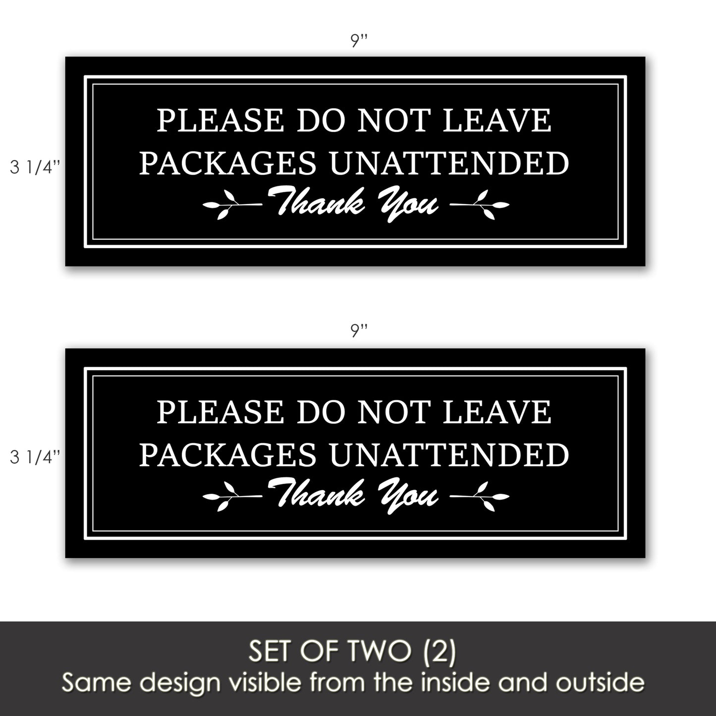 Decorations for Screen Windows & Doors (Set of 2) - (Small) Packages Unattended