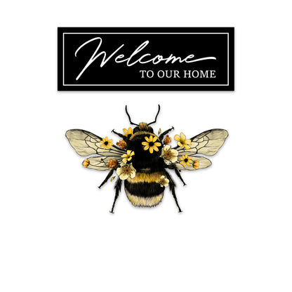 Decorations for Screen Windows & Doors (Set of 4) - Welcome to Our Home + (Small) Bumblebee