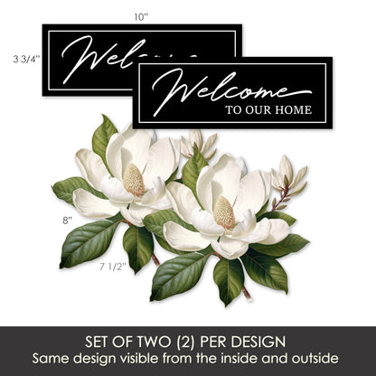 Decorations for Screen Windows & Doors (Set of 4) - Welcome to Our Home + Magnolia