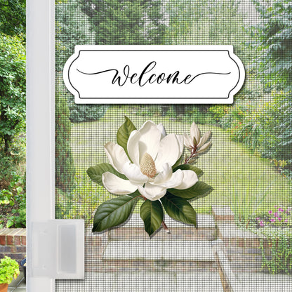 Decorations for Screen Windows & Doors (Set of 4) - Welcome + Magnolia