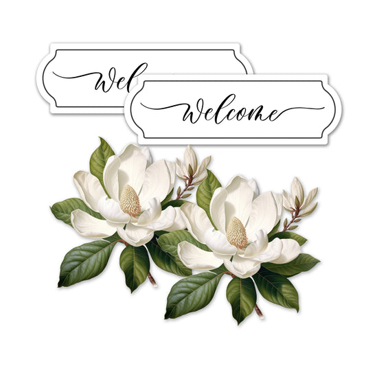 Decorations for Screen Windows & Doors (Set of 4) - Welcome + Magnolia