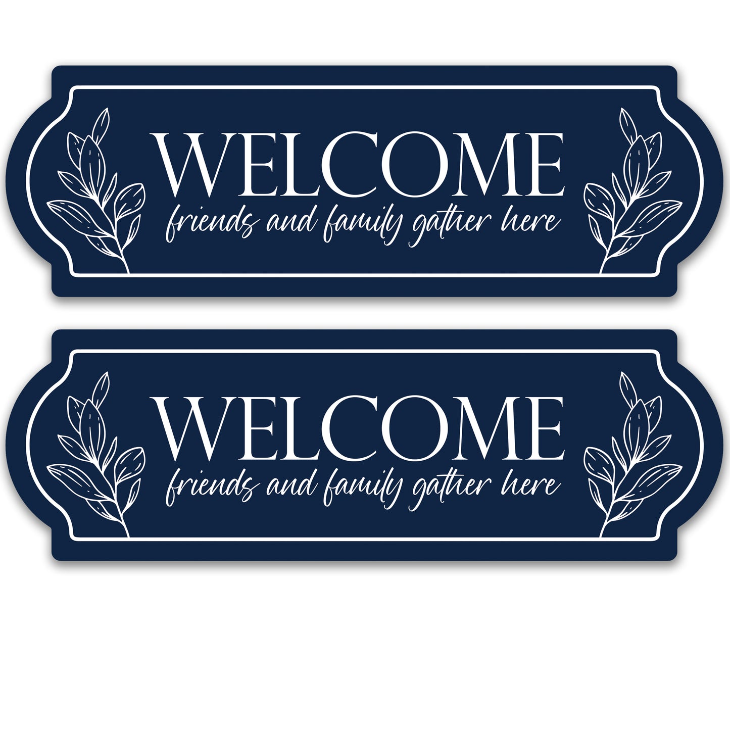 Decorations for Screen Windows & Doors (Set of 2) - Welcome Navy