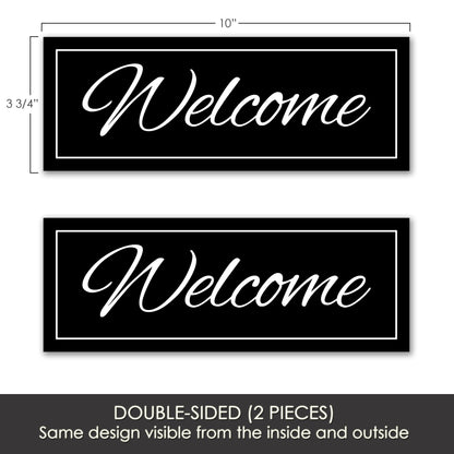 Flexible Screen Door Magnets (Set of 2) - Welcome Script