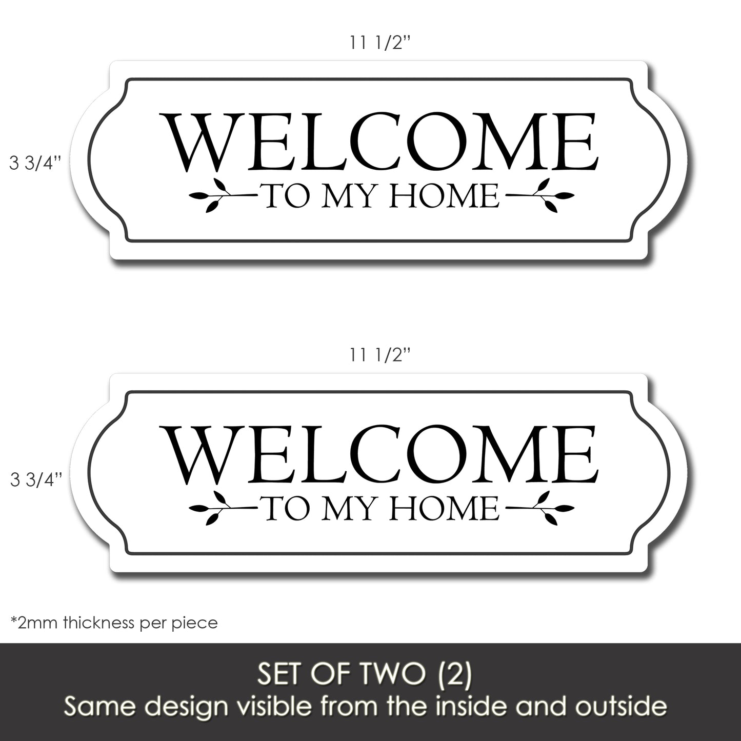 Decorations for Screen Windows & Doors (Set of 2) - Welcome to MY Home