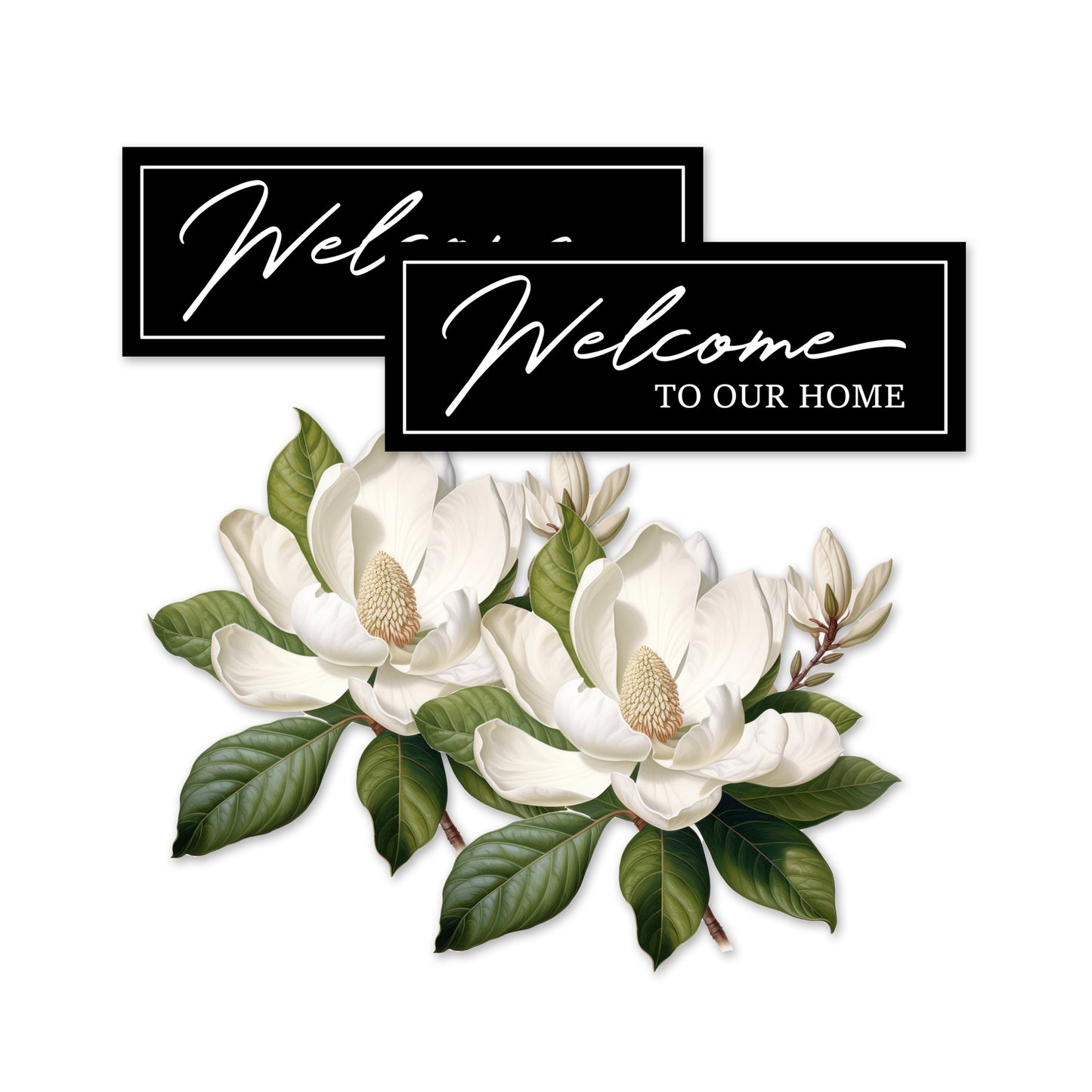 Decorations for Screen Windows & Doors (Set of 4) - Welcome to Our Home + Magnolia