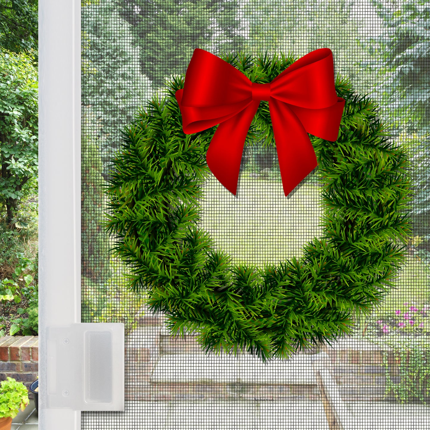 Decorations for Screen Windows & Doors (Set of 2) - 14" Wreath