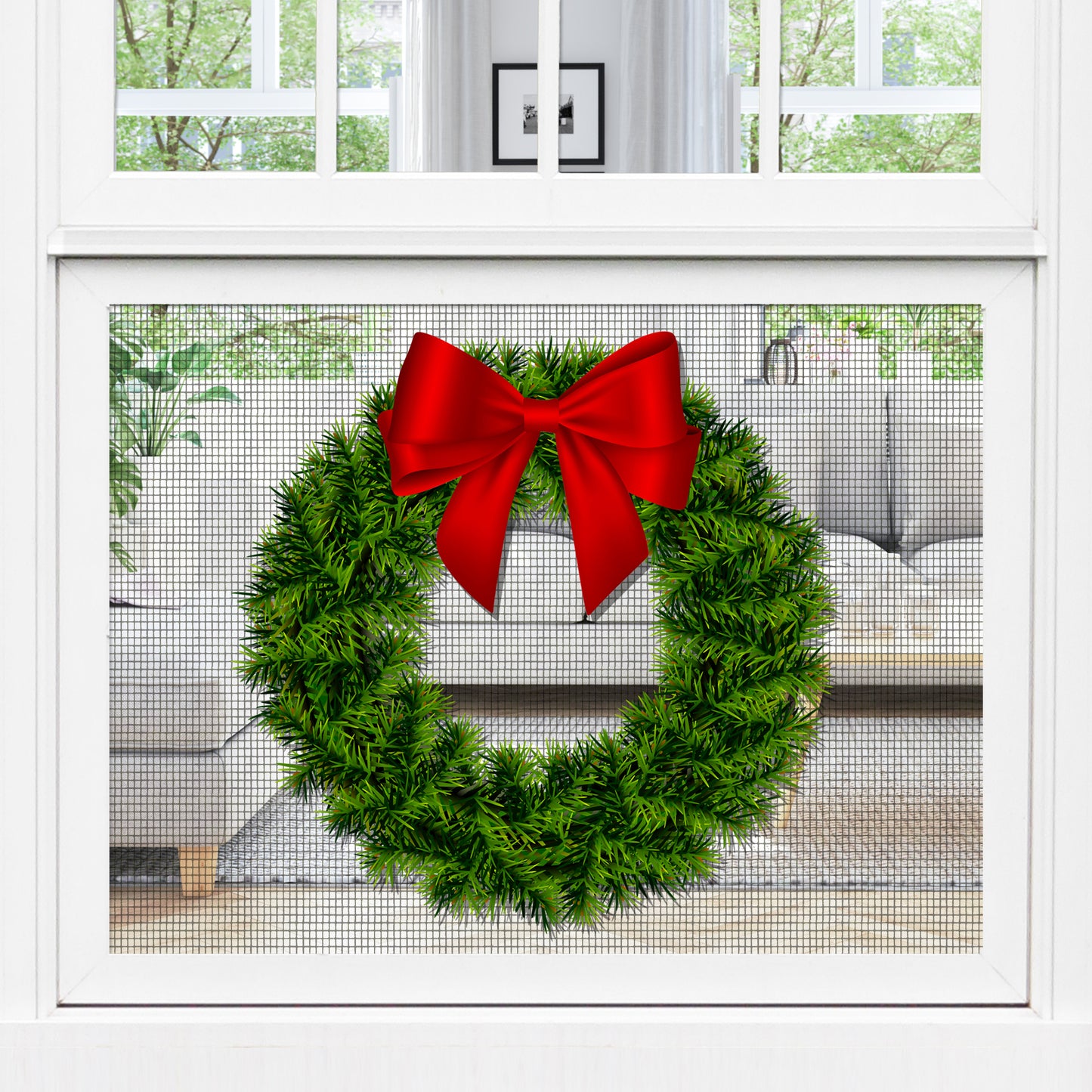 Decorations for Screen Windows & Doors (Set of 2) - 14" Wreath